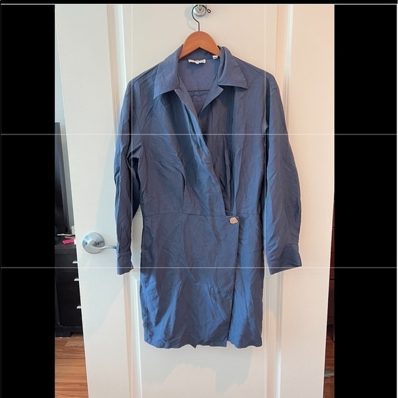VINCE Collar Wrap Dress Size 10 - Picture 1 of 16